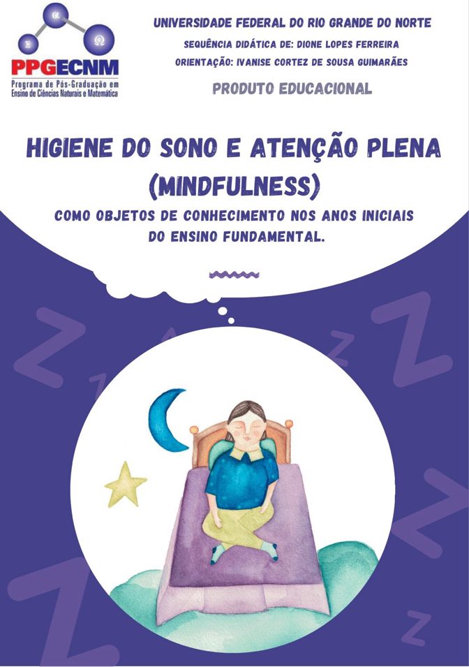 Capa de Produto Educacional - Higiene do Sono e Atenção Plena (Mindfulness) como Objetos do Conhecimento nos Anos Iniciais do Ensino Fundamental
